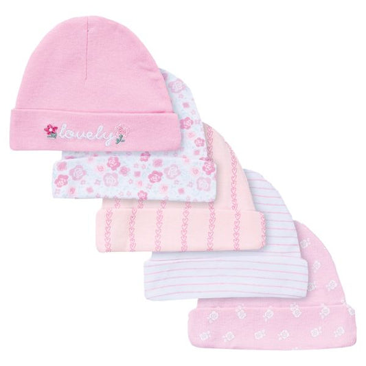 Baby Caps Cotton  5-Pack for Baby Girl