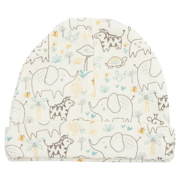 Baby Caps 5-Pack Cotton- Animal Designs