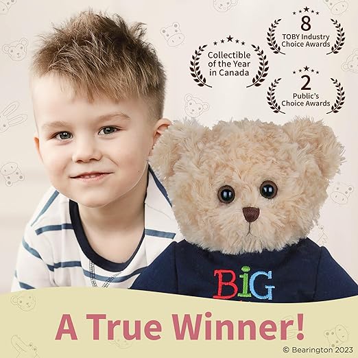 Bearington Happy Birthday Plush Stuffed Animal Teddy Bear, 10"