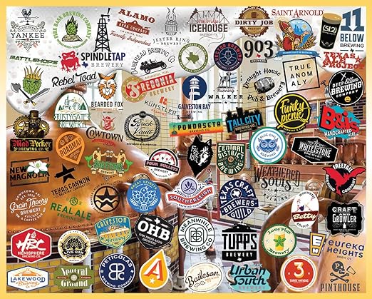White Mountain Puzzles Texas Craft Beer, 1000 Piece Jigsaw Puzzle