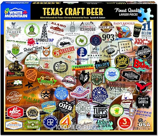 White Mountain Puzzles Texas Craft Beer, 1000 Piece Jigsaw Puzzle