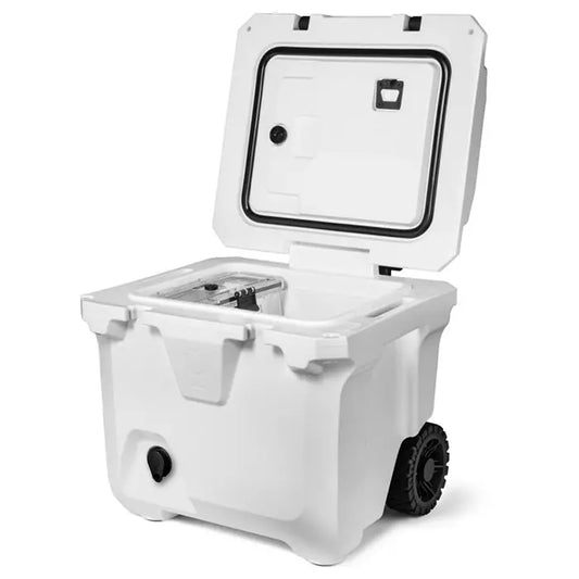 30% lighter and more compact than the original 55qt BrüTank, but still packs a punch. The BrüTank 35qt is super portable, making it perfect for camping, beach days, RV trips and more. With innovative features like all-terrain wheels, a 1.8 gallon drink tank with built-in tap, telescoping handle, and more, this cooler has it all! Take it anywhere, and tap into your next adventure.