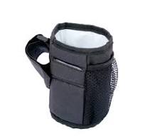 Cup’n Stuff Holder:
-Insulated pocket
-Has two exterior mesh pockets
-Attaches easily with hook & loop strap