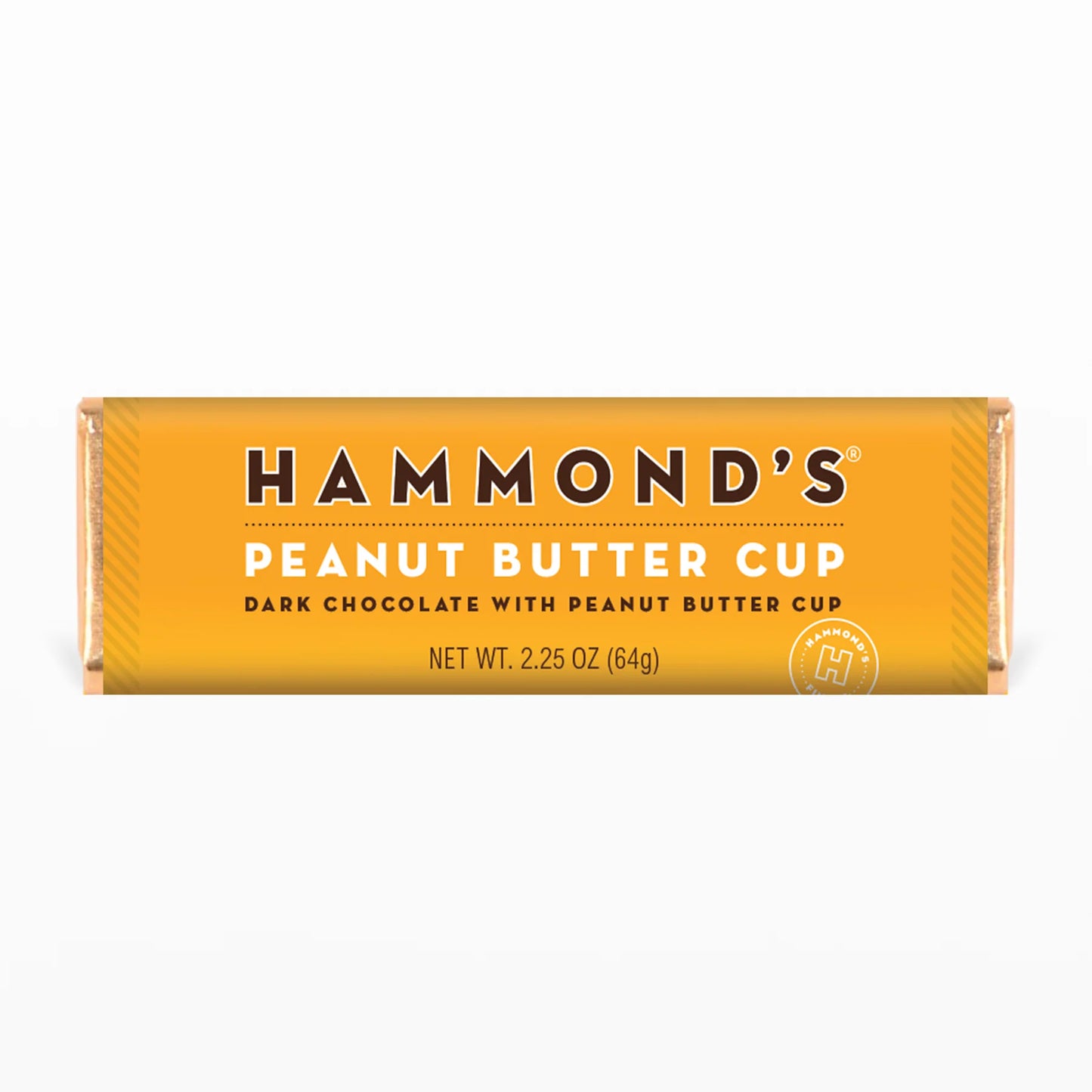 Indulge in the perfect pairing of peanut butter and chocolate with our gourmet candy bar! Made with rich, dark chocolate and a creamy peanut butter filling, this irresistible treat will have you coming back for more with every bite.  2.25 oz. Chocolate Bars