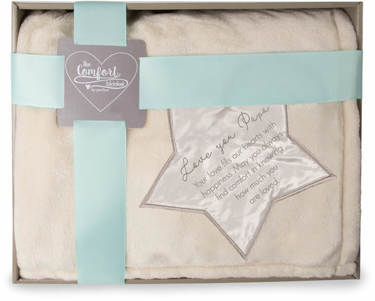 Pavilion Papa Royal Plush Blanket - Great for gifting to Papa!&nbsp; <ul class="ui bulleted list" data-mce-fragment="1"> <li class="item" data-mce-fragment="1">PREMIUM QUALITY: 50" x 60" blanket, packaged in a ribbon-wrapped open-faced box, is made from high-quality 320 GSM plush royal polyester and features a silk detail.</li> <li class="item">CARE INSTRUCTIONS: When machine washing, choose a cold wash separate from other items. Do not bleach. Do not iron. Tumble dry on a low heat setting.</li> </ul>