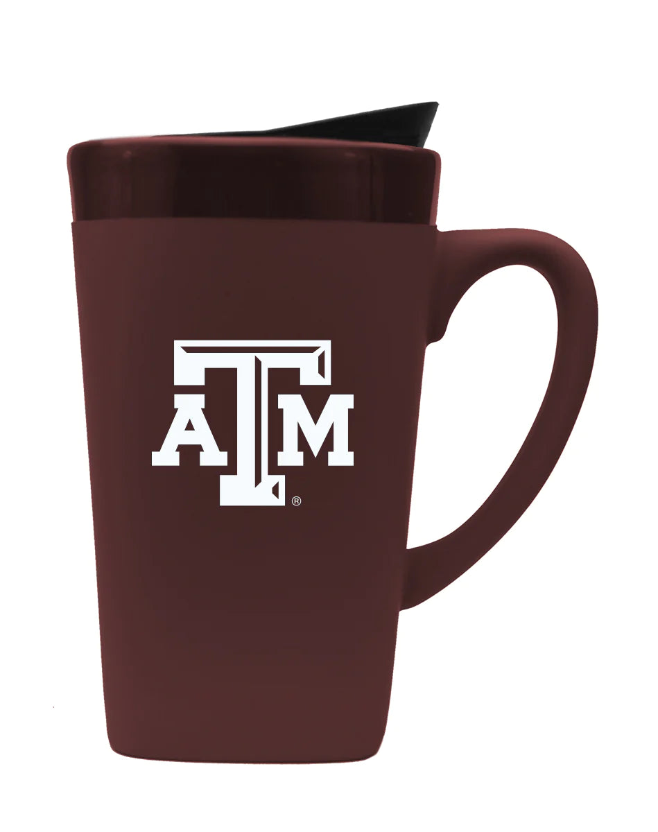 Texas A&M Ceramic Mug with Lid Soft Touch