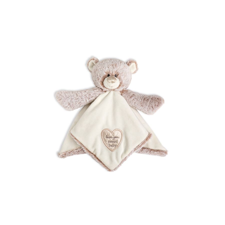 Soft Teddy Rattle Blankie Neutral