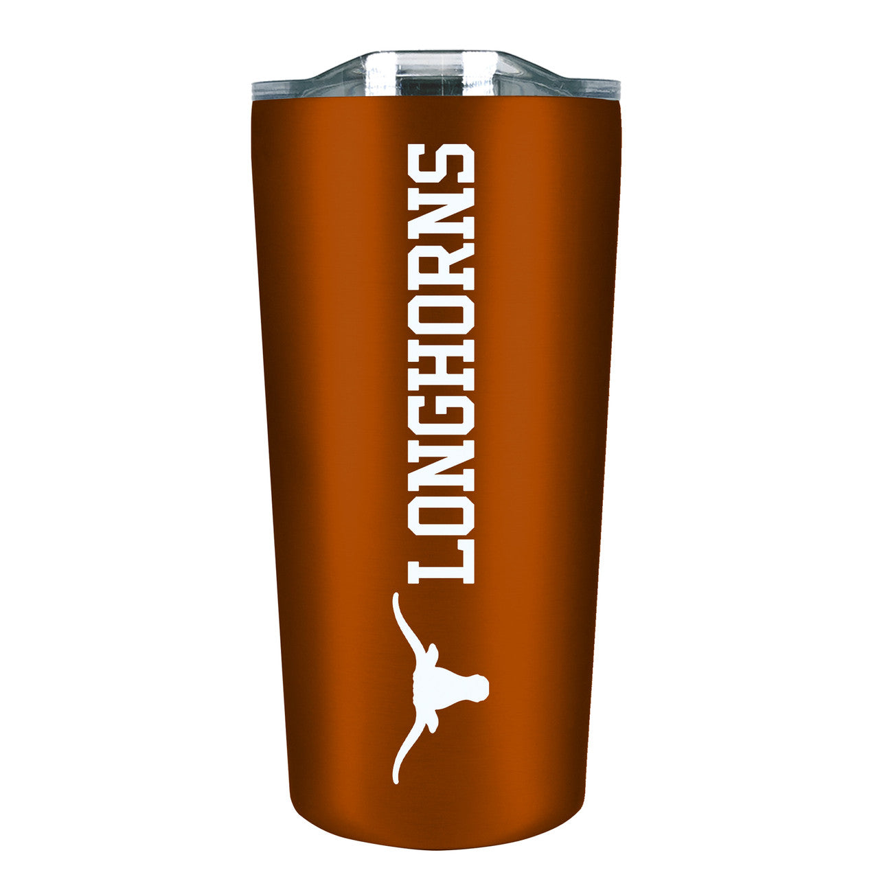 Officially Licensed Customizable Soft Touch Stainless Steel Double Walled Travel Tumbler-NCAA Team Travel Mug featured crisp graphics, sliding easy sip lid, and manageable size so it's cup holder friendly! The soft touch frosted coating and sliding lid closure will help make this tumbler part of your everyday routine.  Double walled, this will keep your beverage hot OR cold for hours, and will not sweat in the heat. Perfect for the gym or locker room. BPA and Lead Free. Hand Wash Recommended.