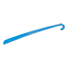 Shoe Horn:
-Reduces need for bending while slipping shoes onto feet
-Strong and flexible one piece design
-Smooth finish will not snag socks or stockings
-16.5 Inches long
-Blue Finish