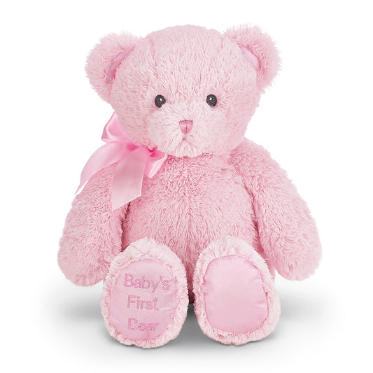 This cute pink bear is the perfect way to welcome the new baby to the family. Comes in 24" or 18"