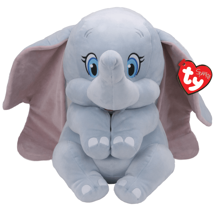 A Disney Classic! Dumbo....the adorable elephant with his large ears made in a fabric so smooth and soft you wont want to put him down! Available in large, medium, and small. 