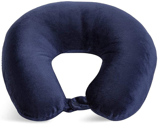 The World’s Best Microfiber Neck Pillow gives consistent gentle softness & support for better travel comfort. Filled with feather-soft microfibers, this patented hypoallergenic pillow is completely machine washable.  Color may vary.