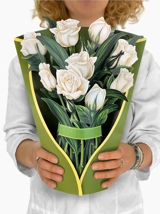 Pop Up Flower White Roses – Ambassadors for Community Health